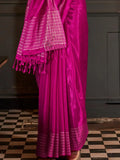 Charming Rani Pink Weaving Silk Event Wear Saree With Blouse - Zeel Clothing