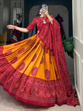 Charming Yellow Bandhani Printed Silk Navratri Wear Lehenga Choli - Zeel Clothing