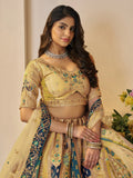 Charming Yellow Patch Work Banarasi Silk Wedding Wear Lehenga Choli - Zeel Clothing