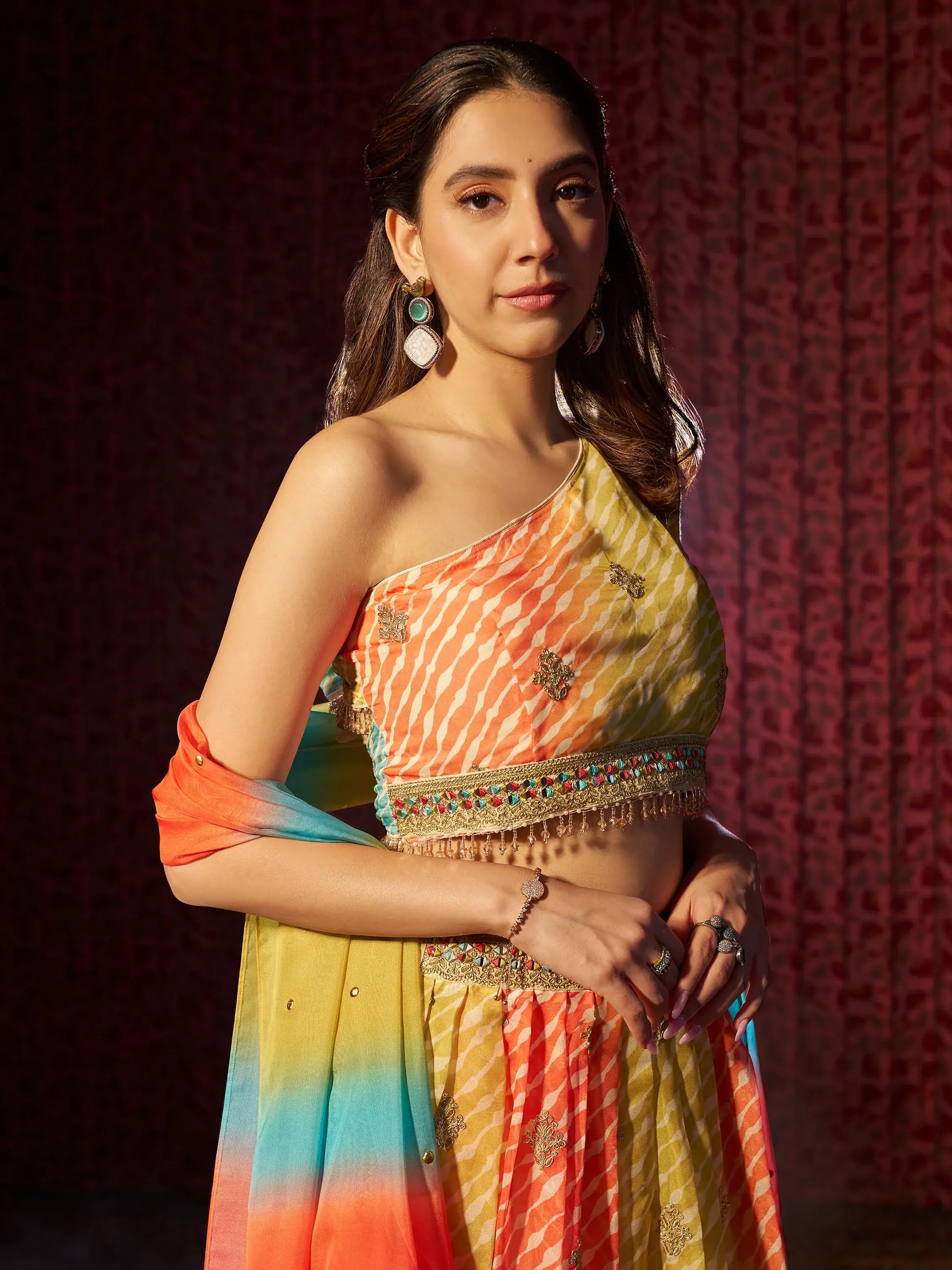 Charming Yellow Printed Organza Haldi Wear Lehenga Choli With Dupatta - Zeel Clothing