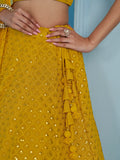 Charming Yellow Thread Work Georgette Festival Wear Lehenga Choli - Zeel Clothing