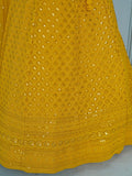 Charming Yellow Thread Work Georgette Festival Wear Lehenga Choli - Zeel Clothing