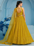 Charming Yellow Thread Work Georgette Festival Wear Lehenga Choli - Zeel Clothing