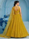 Charming Yellow Thread Work Georgette Festival Wear Lehenga Choli - Zeel Clothing