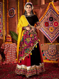 Chic Multi-Color Thread Work Cotton Navratri Wear Lehenga Choli With Dupatta - Zeel Clothing