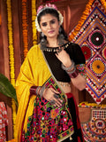 Chic Multi-Color Thread Work Cotton Navratri Wear Lehenga Choli With Dupatta - Zeel Clothing