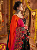Classic Black Thread Embroidery Cotton Navratri Special Lehenga Choli - Zeel Clothing