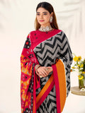 Classic Black Zig-Zag Printed Tussar Silk Casual Wear Saree With Blouse