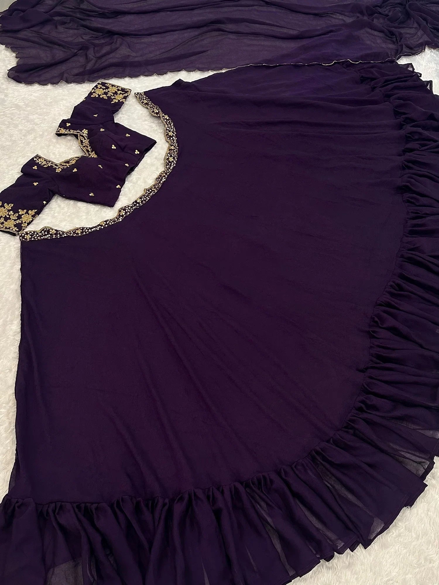 Classy Wine Silk Festive Wear Lehenga With Dori Embroidery Choli