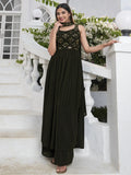 Cute Green Embroidered Georgette Wedding Wear Salwar Kameez - Zeel Clothing