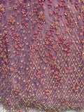 Excellent Mauve Zari Embroidery Net Reception Lehenga Choli With Dupatta