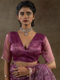 Dazzling Magenta Zari Weaving Organza Bollywood Pre-Stitched Saree With Blouse - Zeel Clothing