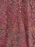 Dazzling Pink Multi Thread Embroidery Net Reception Wear Lehenga Choli - Zeel Clothing