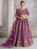 Dazzling Purple Banarasi Silk Bridesmaid Lehenga Choli With Dupatta - Zeel Clothing