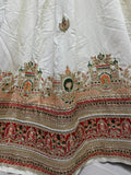 Dazzling White Thread-Work Silk Wedding Wear Lehenga Choli - Zeel Clothing