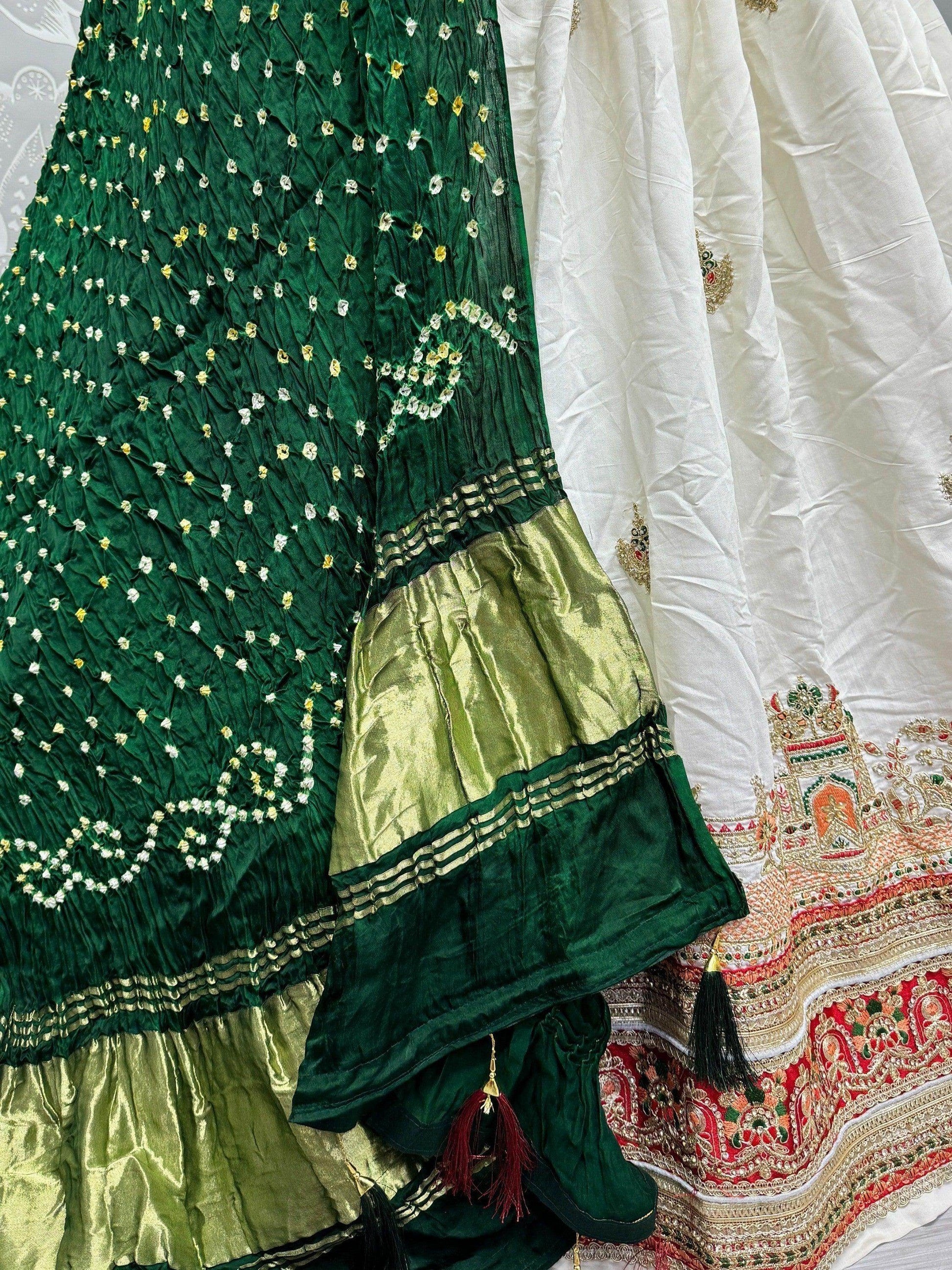 Dazzling White Thread-Work Silk Wedding Wear Lehenga Choli - Zeel Clothing