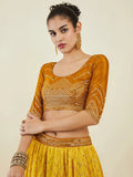 Dazzling Yellow Sequins Art Silk Haldi Wear Lehenga Choli With Dupatta - Zeel Clothing