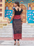 Delicate Black Kutchi Gamthi Work Georgette Navratri Wear Long Kurti - Zeel Clothing