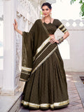Delicate Mehendi Green Lace Work Chanderi Silk Traditional Lehenga Choli With Dupatta - Zeel Clothing