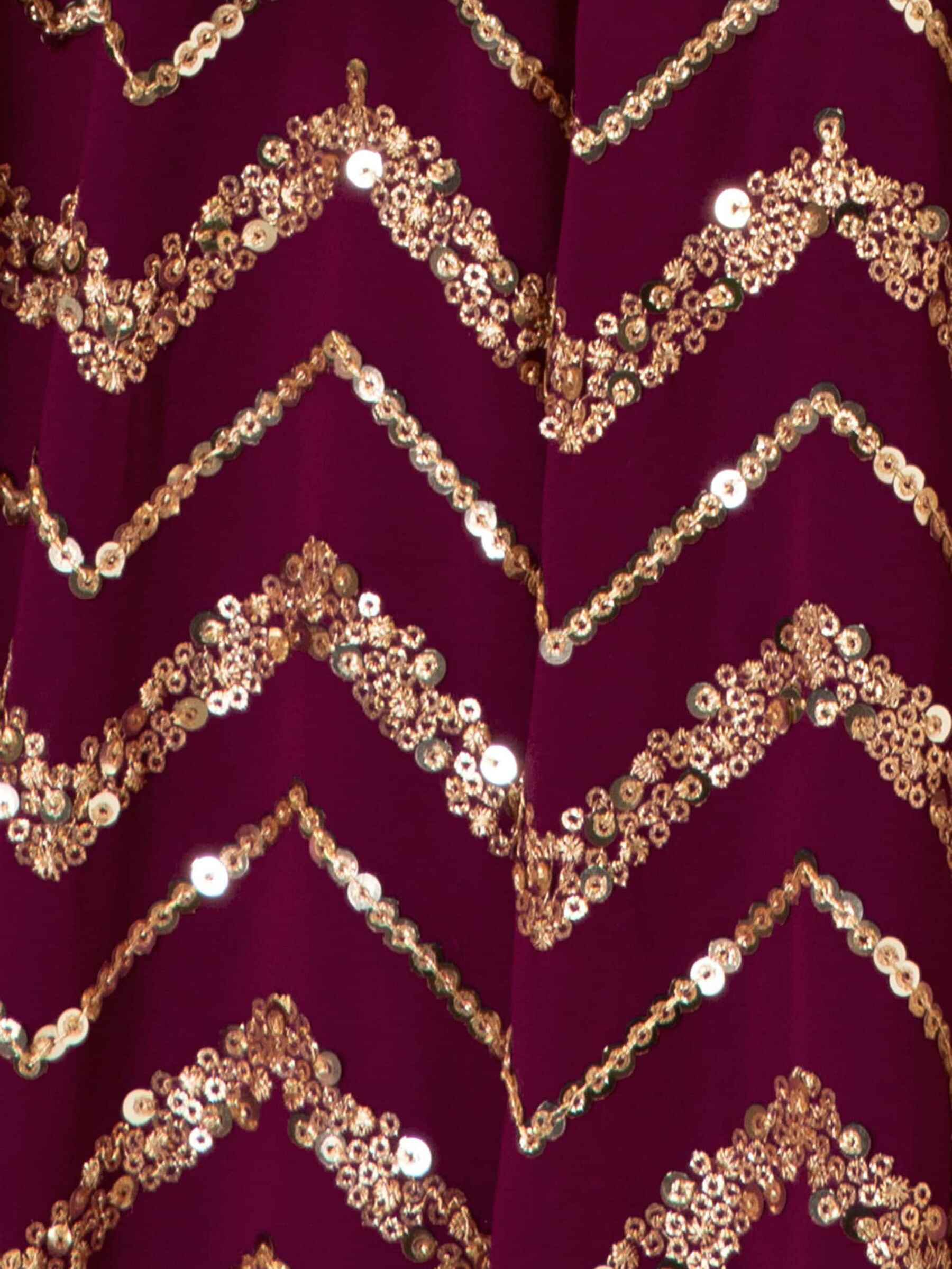 Delightful Maroon Zari Embroidered Georgette Wedding Lehenga Choli - Zeel Clothing