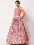 Delightful Pink Digital Printed Art Silk Designer Lehenga Choli - Zeel Clothing