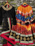 Desiring Black Colored Party Wear Designer Embroidered Art Silk Lehenga Choli - Zeel Clothing