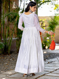 Dreamy Off-White Gota Patti Work Chinon Function Wear Gown - Zeel Clothing