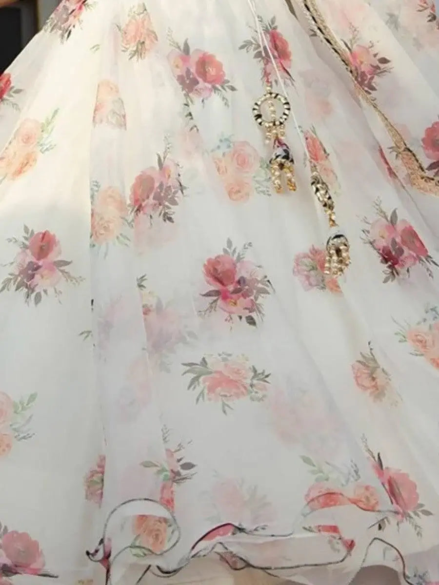 Elegant Designer White Printed Organza Lehenga Choli For Women - Zeel Clothing