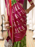 Elegant Green Digital Printed Patola Silk Occasion Wear Saree - Zeel Clothing