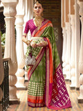Elegant Green Digital Printed Patola Silk Occasion Wear Saree - Zeel Clothing