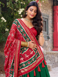 Elegant Green Patola Printed Silk Festival Wear Lehenga Choli - Zeel Clothing