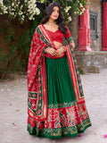 Elegant Green Patola Printed Silk Festival Wear Lehenga Choli - Zeel Clothing