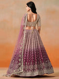 Elegant Maroon Embroidered Georgette Bridesmaids Lehenga Choli - Zeel Clothing