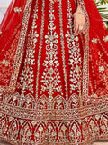 Elegant Red Coding Work Net Bridal Wear Lehenga Choli With Dupatta - Zeel Clothing