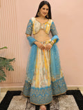 Elegant White & Blue Sequins Chinon Festive Wear Lehenga Choli - Zeel Clothing