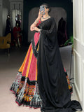 Elegant Yellow Bandhej Print Rayon Navratri Special Lehenga Choli With Dupatta - Zeel Clothing