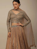 Enchanting Beige Sequins Georgette Engagement Wear Lehenga Choli - Zeel Clothing