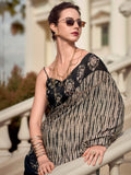 Enchanting Black Digital Printed Silk Traditional Saree With Blouse - Zeel Clothing