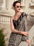 Enchanting Black Digital Printed Silk Traditional Saree With Blouse - Zeel Clothing