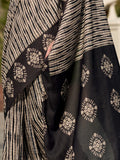Enchanting Black Digital Printed Silk Traditional Saree With Blouse - Zeel Clothing