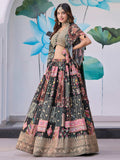 Enchanting Black Zari Embroidery Chinon Party Wear Lehenga Choli With Dupatta - Zeel Clothing