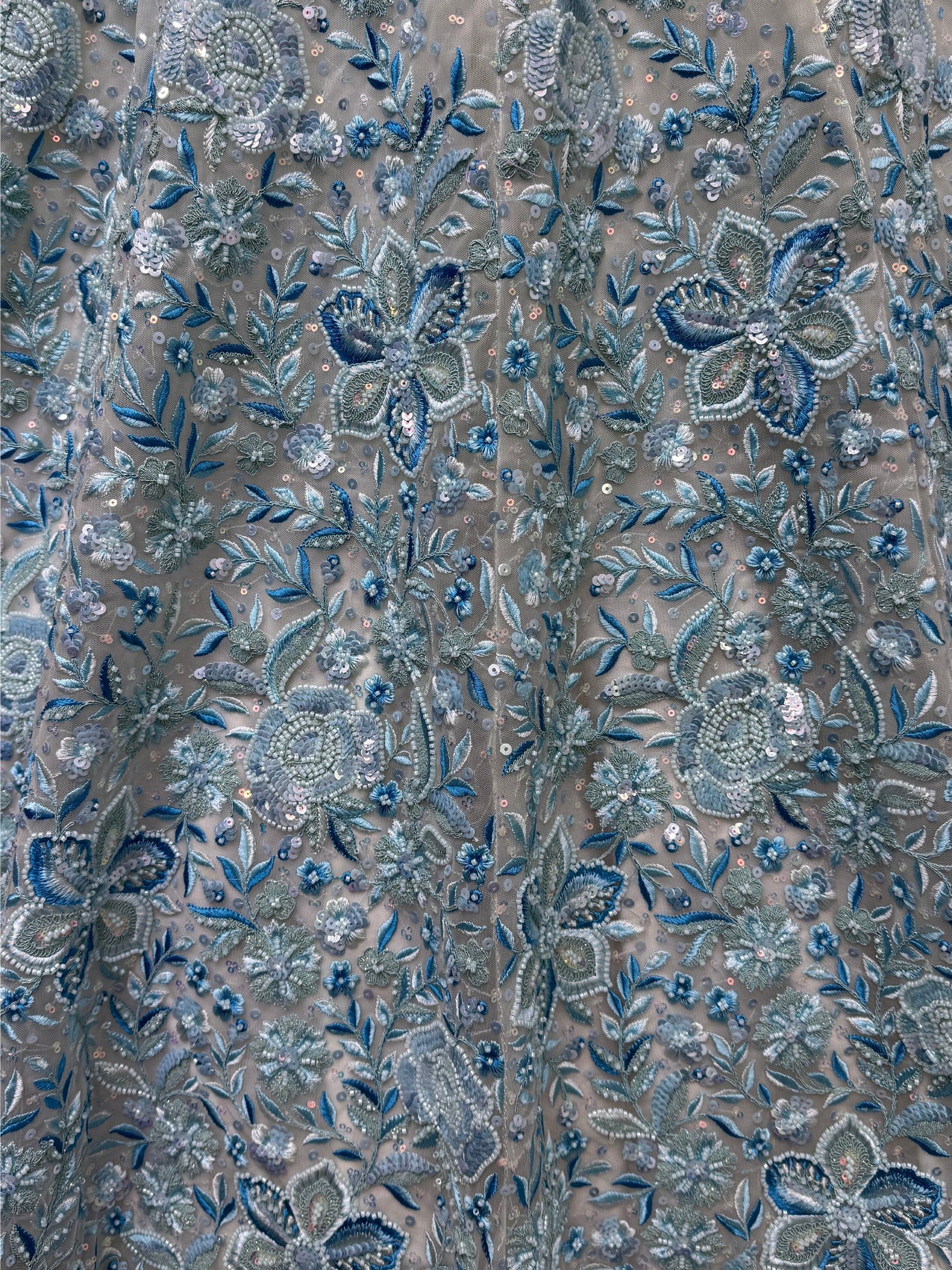 Enchanting Blue Multi Thread Work Net Bridesmaid Lehenga Choli With Dupatta - Zeel Clothing