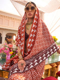 Enchanting Brown Digital Printed Silk Event Wear Saree With Blouse - Zeel Clothing