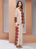 Enchanting Cream Digital Printed Muslin Silk Casual Wear Co-Ord Set - Zeel Clothing