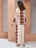 Enchanting Cream Digital Printed Muslin Silk Casual Wear Co-Ord Set - Zeel Clothing