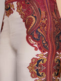 Enchanting Cream Digital Printed Muslin Silk Casual Wear Co-Ord Set - Zeel Clothing