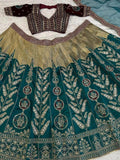 Enchanting Green Thread Work Silk Engagement Wear Lehenga Choli - Zeel Clothing