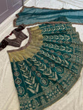 Enchanting Green Thread Work Silk Engagement Wear Lehenga Choli - Zeel Clothing