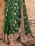 Enchanting Green Zari Weaving Georgette Mehendi Wear Saree - Zeel Clothing