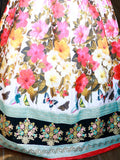 Enchanting Multi Color Floral Printed Silk Reception Wear Lehenga Choli - Zeel Clothing